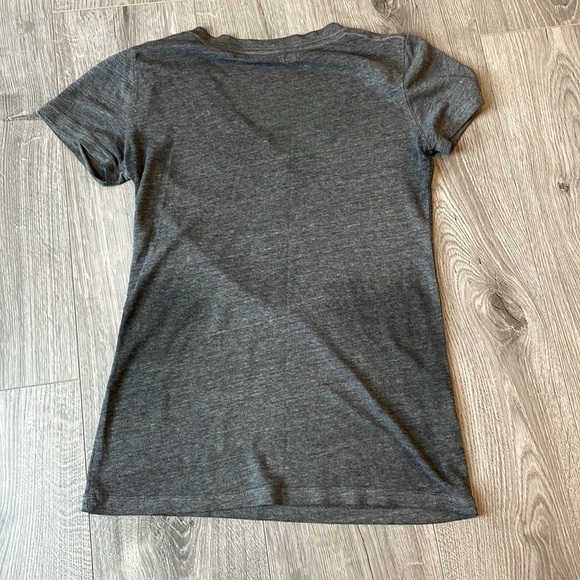 LOL Grey & Black burnout Vintage V-neck T-shirt - Picture 6 of 6